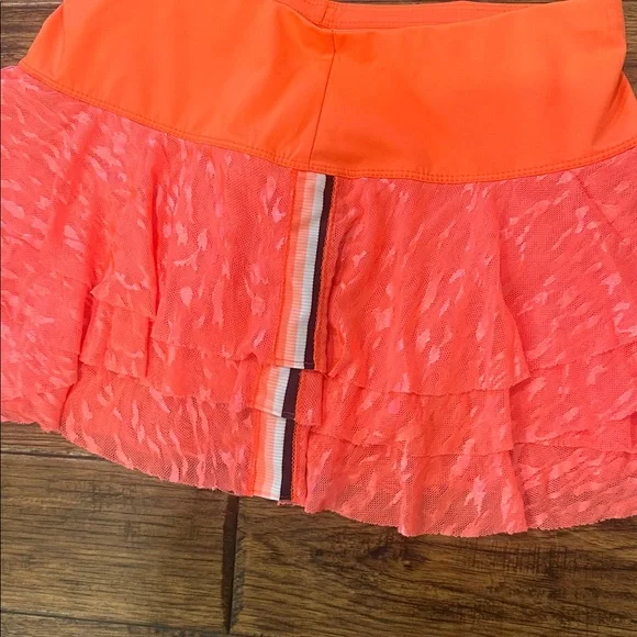 Lucky in Love Vibrant Orange tennis skirt - Picture 4 of 4